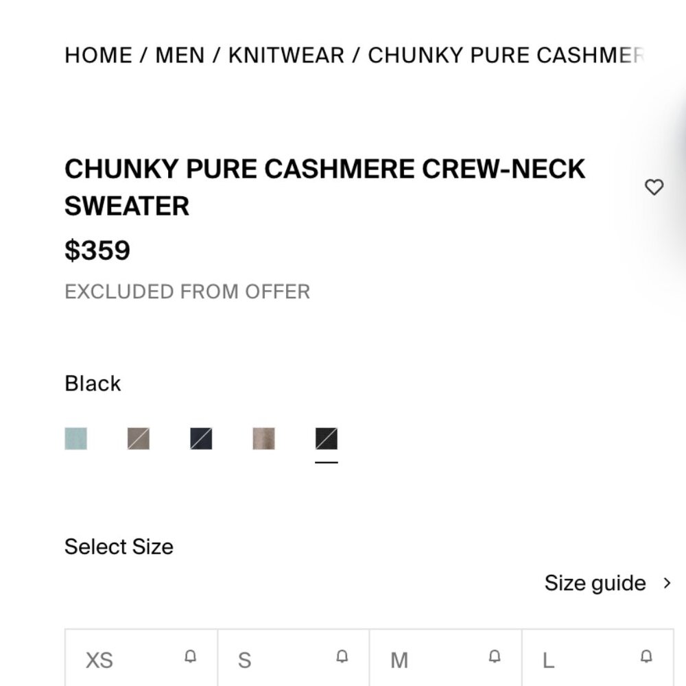 COS men’s chunky cashmere sweater - Picture 5 of 6